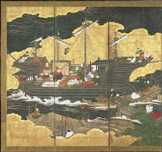 Paravent des barbares du Sud (collections impériales)