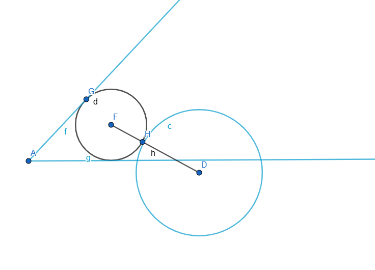 2 cercles homoth�tiques
