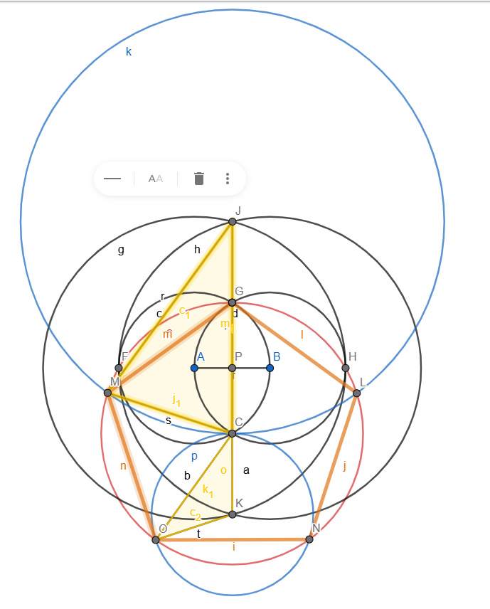 construction avec 7 cercles